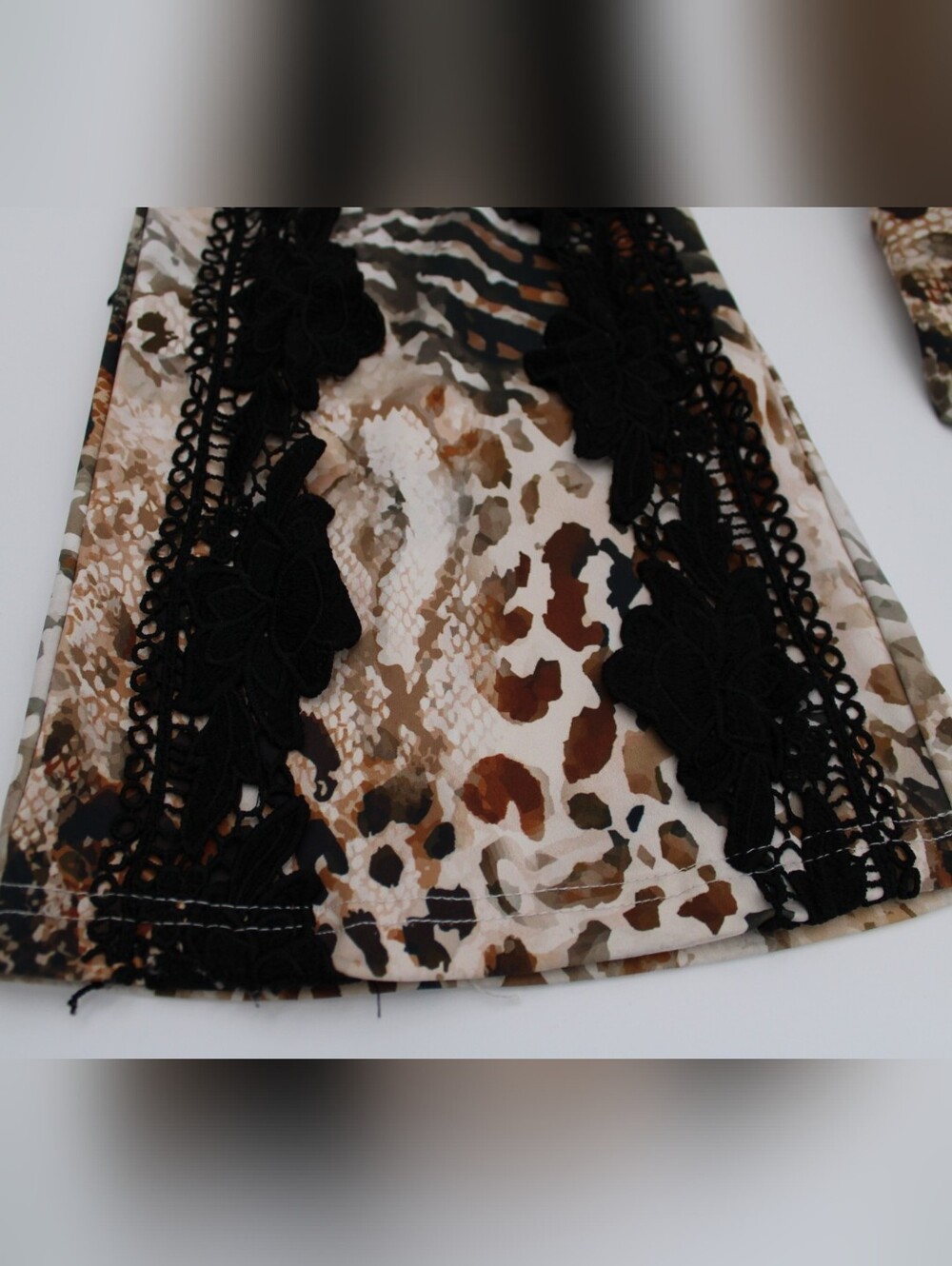 Sumwon Leopard Lace Up Flare Pants XS Y2K Festival - Picture 8 of 9